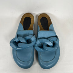 JW Anderson Blue Chain Leather Loafer Size 45