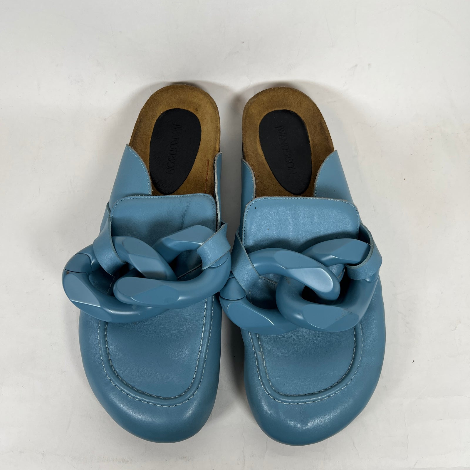 JW Anderson Blue Chain Leather Loafer Size 45
