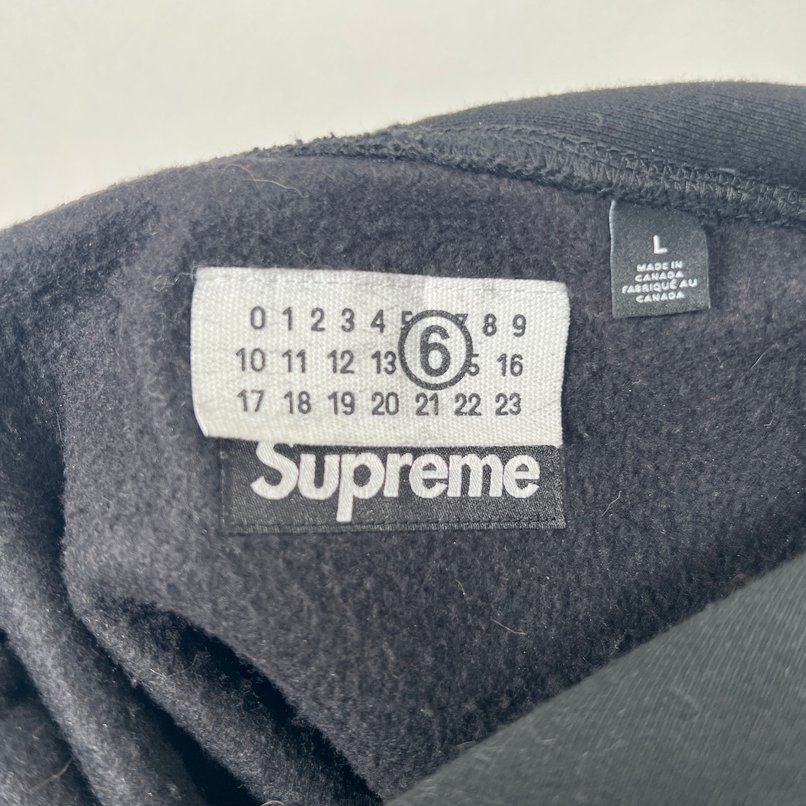 Supreme x MM6 Maison Margiela Foil Box Logo Hoodie Size L