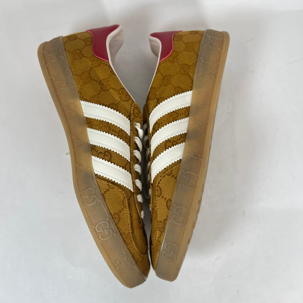 Gucci x Adidas Tan GG Gazelle Sneaker Size 39.5