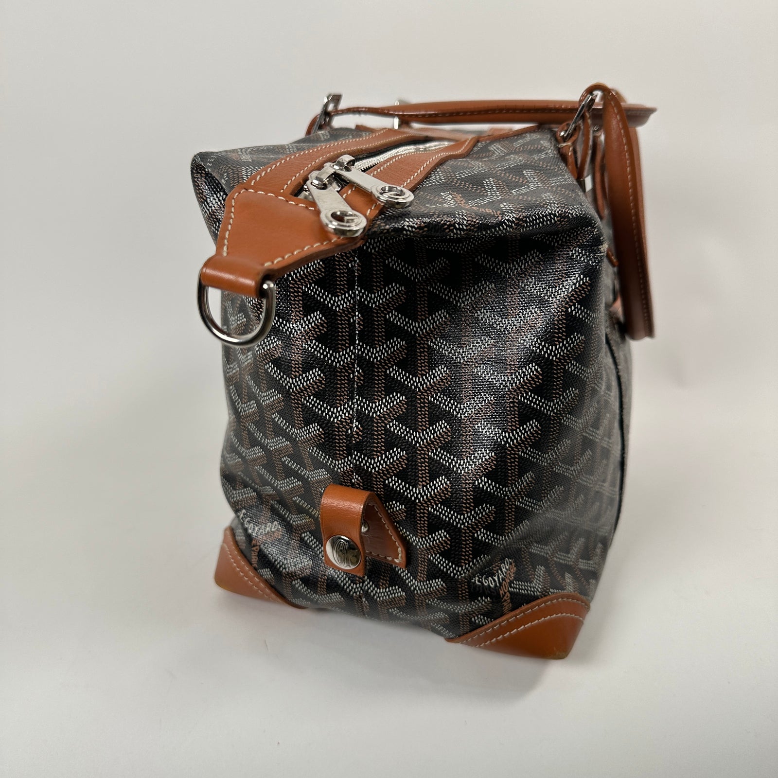Goyard Black & Tan Goyardine Boeing 30