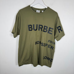 Burberry Olive Horseferry Tee Size S