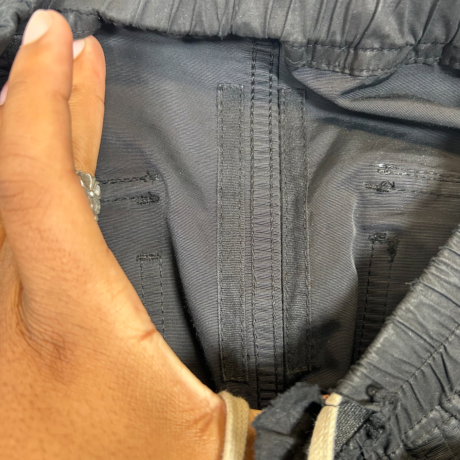 Rick Owens Black Nylon Creatch Cargos Size M
