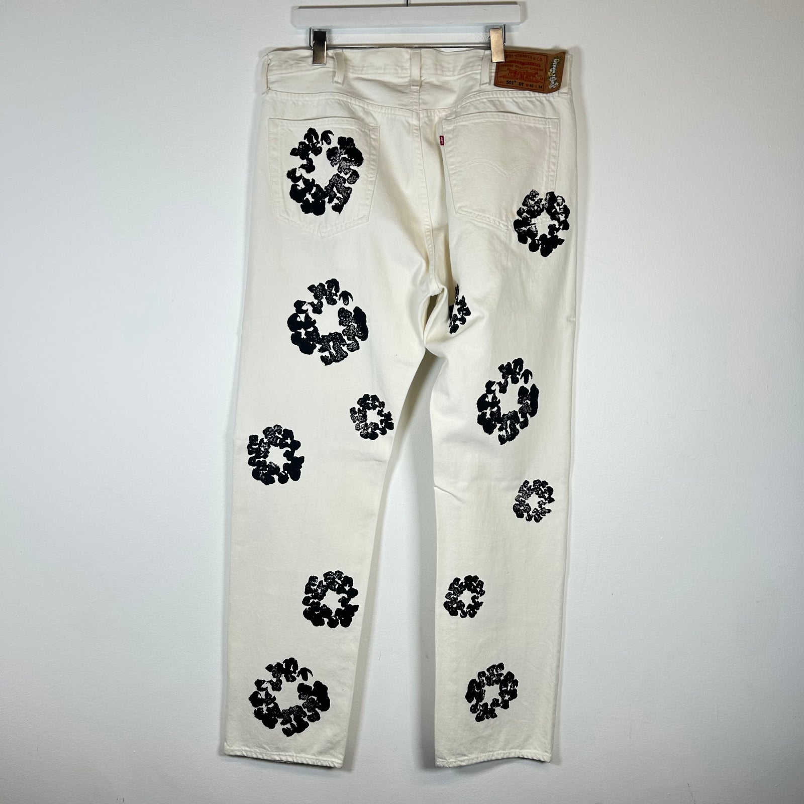 Denim Tears White Wreath Denim Jeans Size 40