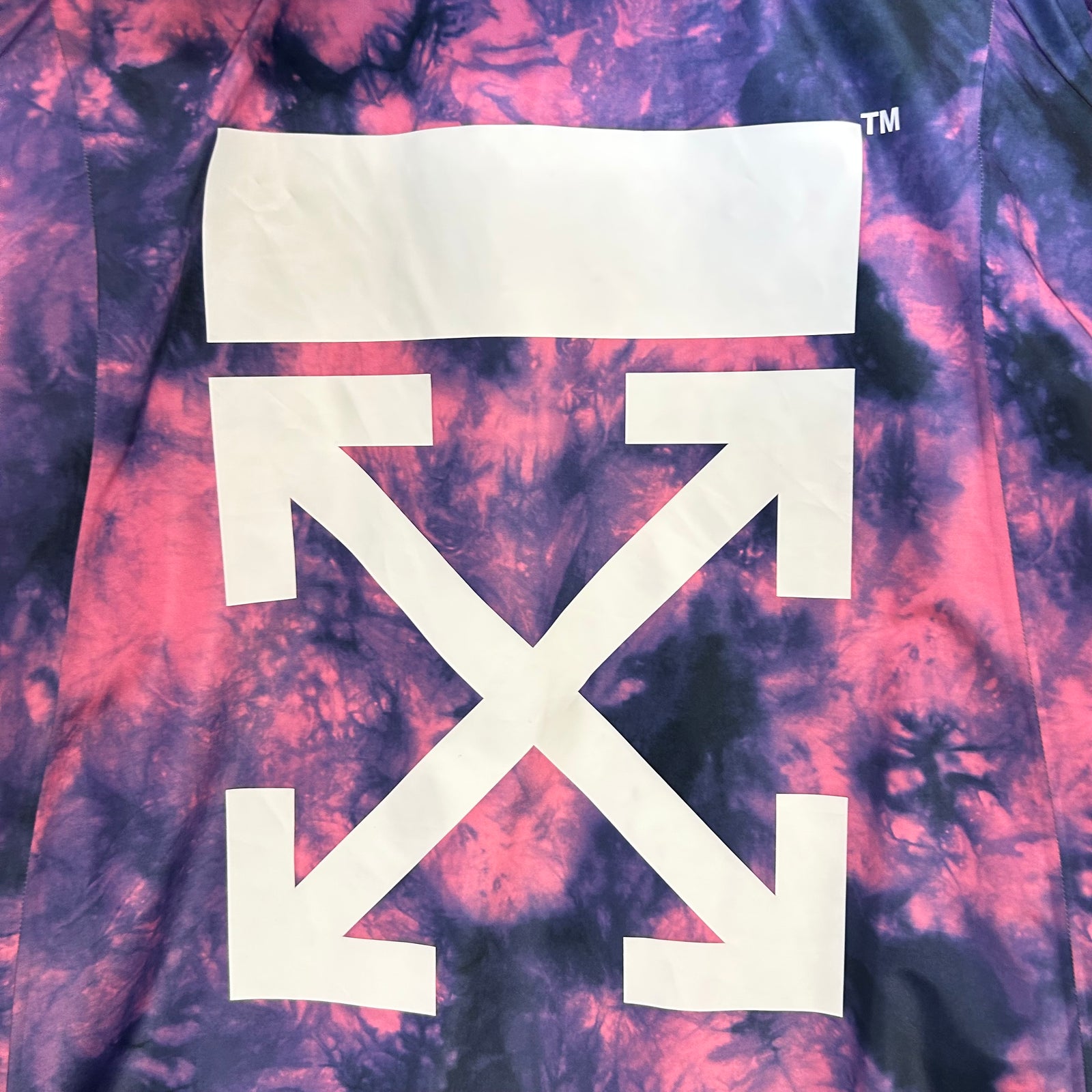 Off-White Fuchsia Tye Dye Arrows Ski Jacket Size XL