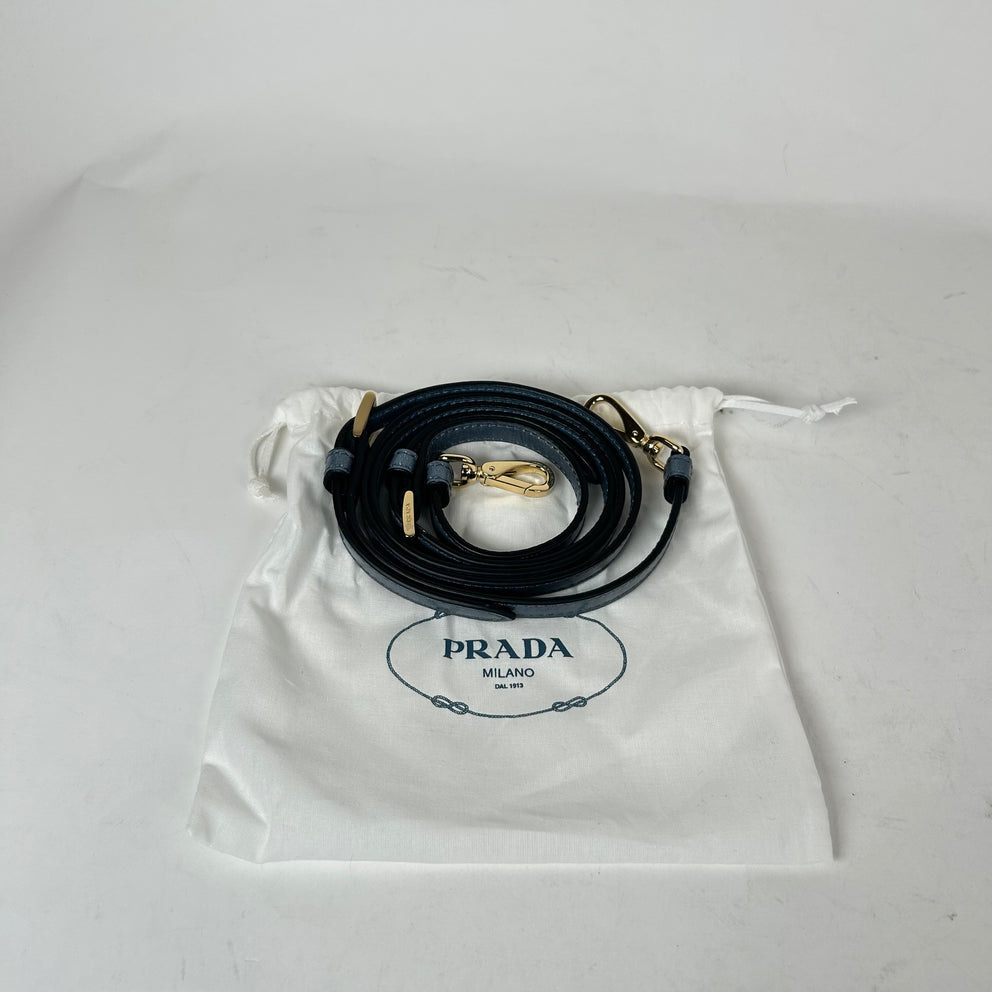 Prada Blue Medium Bonnie Belted Top Handle Bag