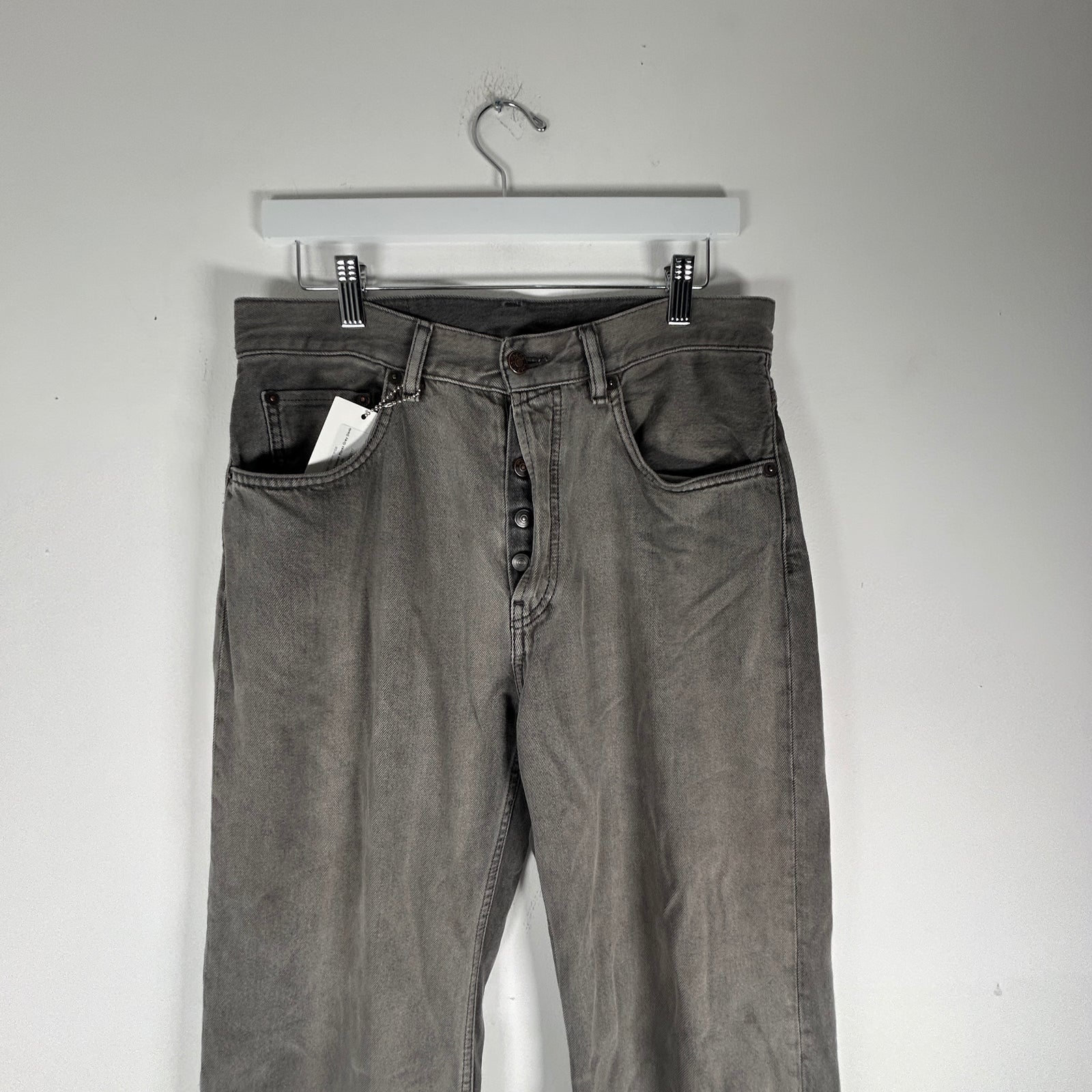 Acne Studios 2021M Saxon Flares Grey Denim Size 30