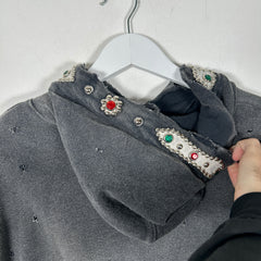 Kapital Distressed Gem Hoodie Size M