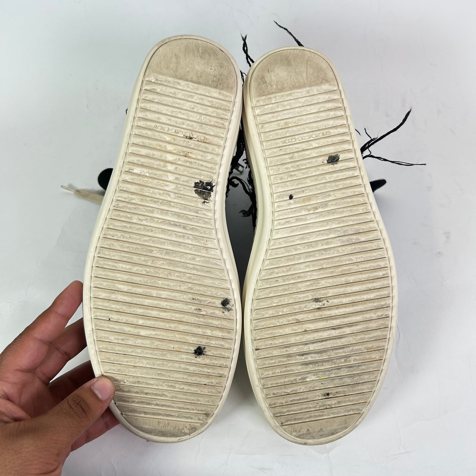 Rick Owens Black Distressed Ramones Size 42