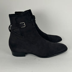 Saint Laurent Paris Charcoal Wyatt Jodphur Boots Size 45