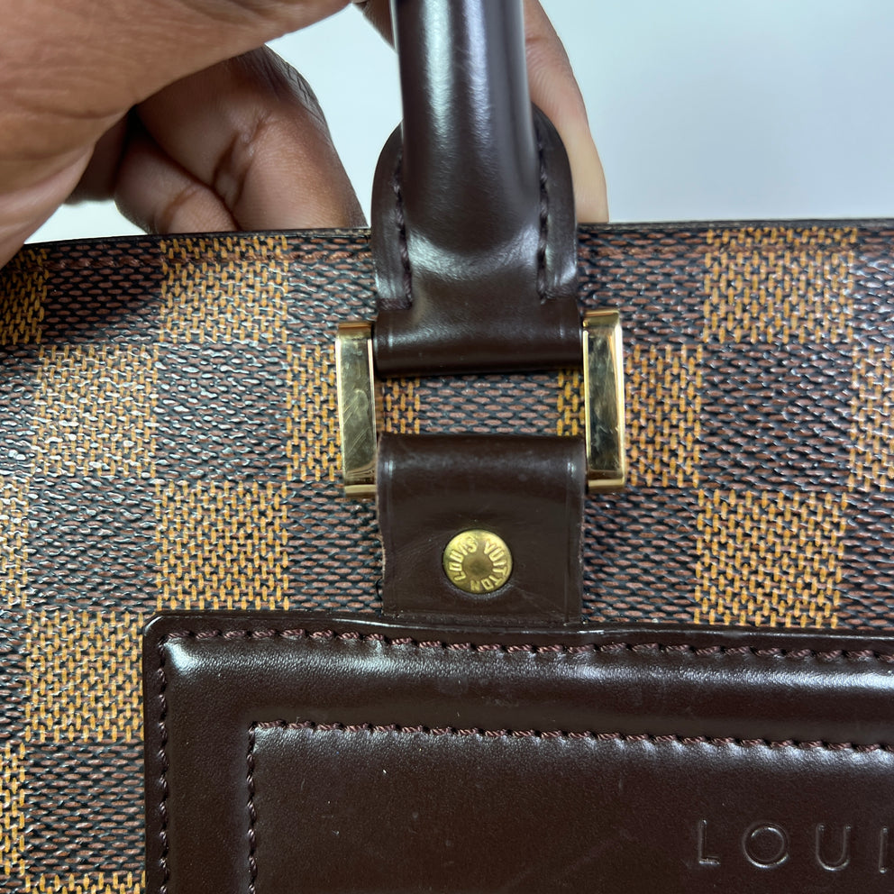 Louis Vuitton Ebene Damier Venice Sac De Plat Canvas Bag