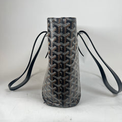 Goyard Black Goyardine Marie Galante MM Tote Bag