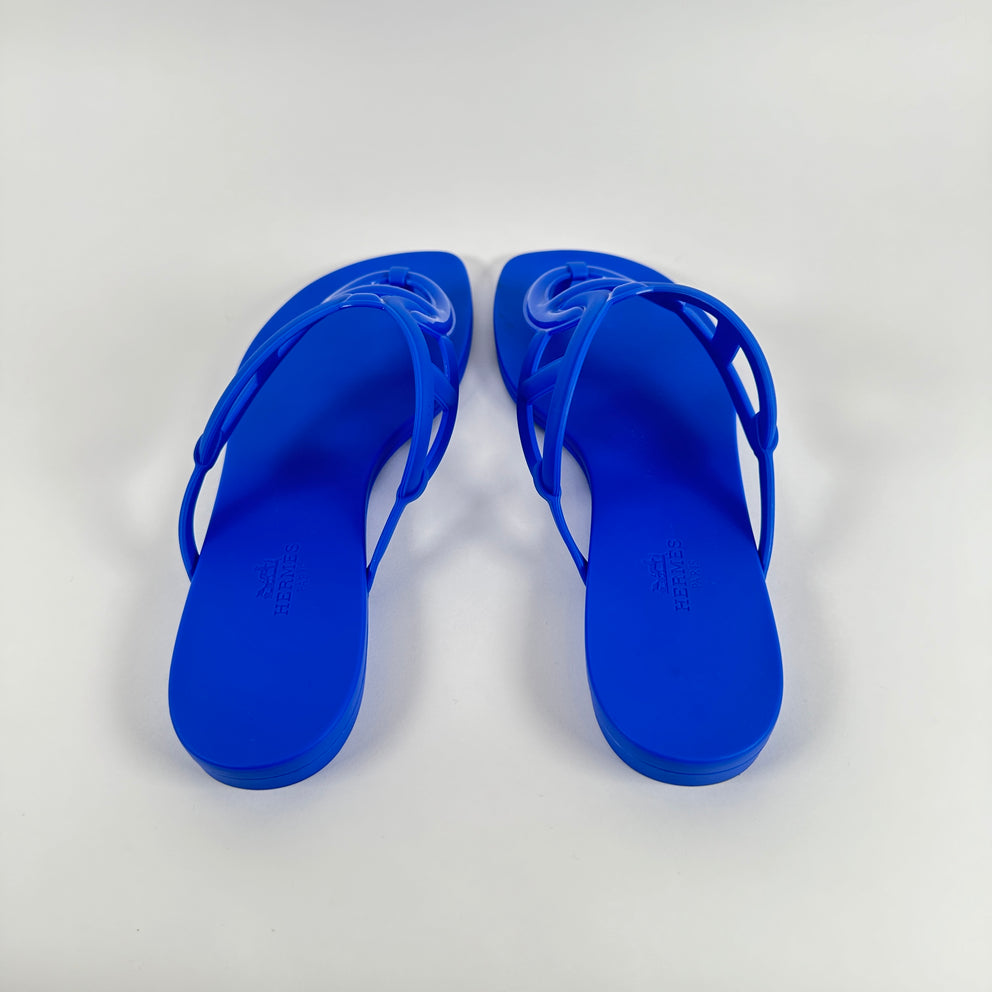 Hermes Egerie Blue Sandals Size 40