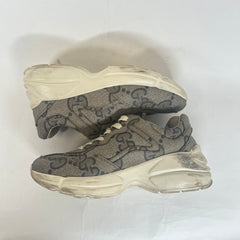 Gucci Beige Jumbo GG Rhyton Sneaker Size 37.5