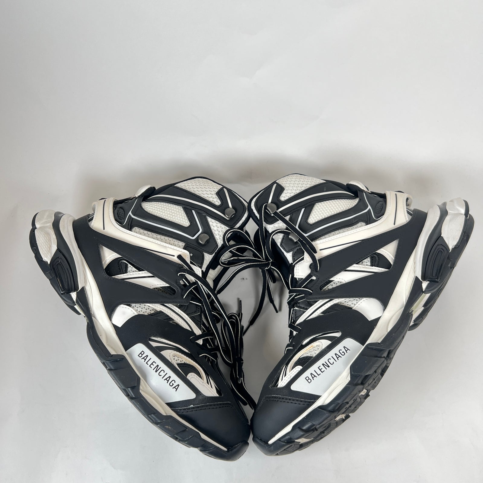 Balenciaga White/Black Hike High-Top Track Sneaker Size 43