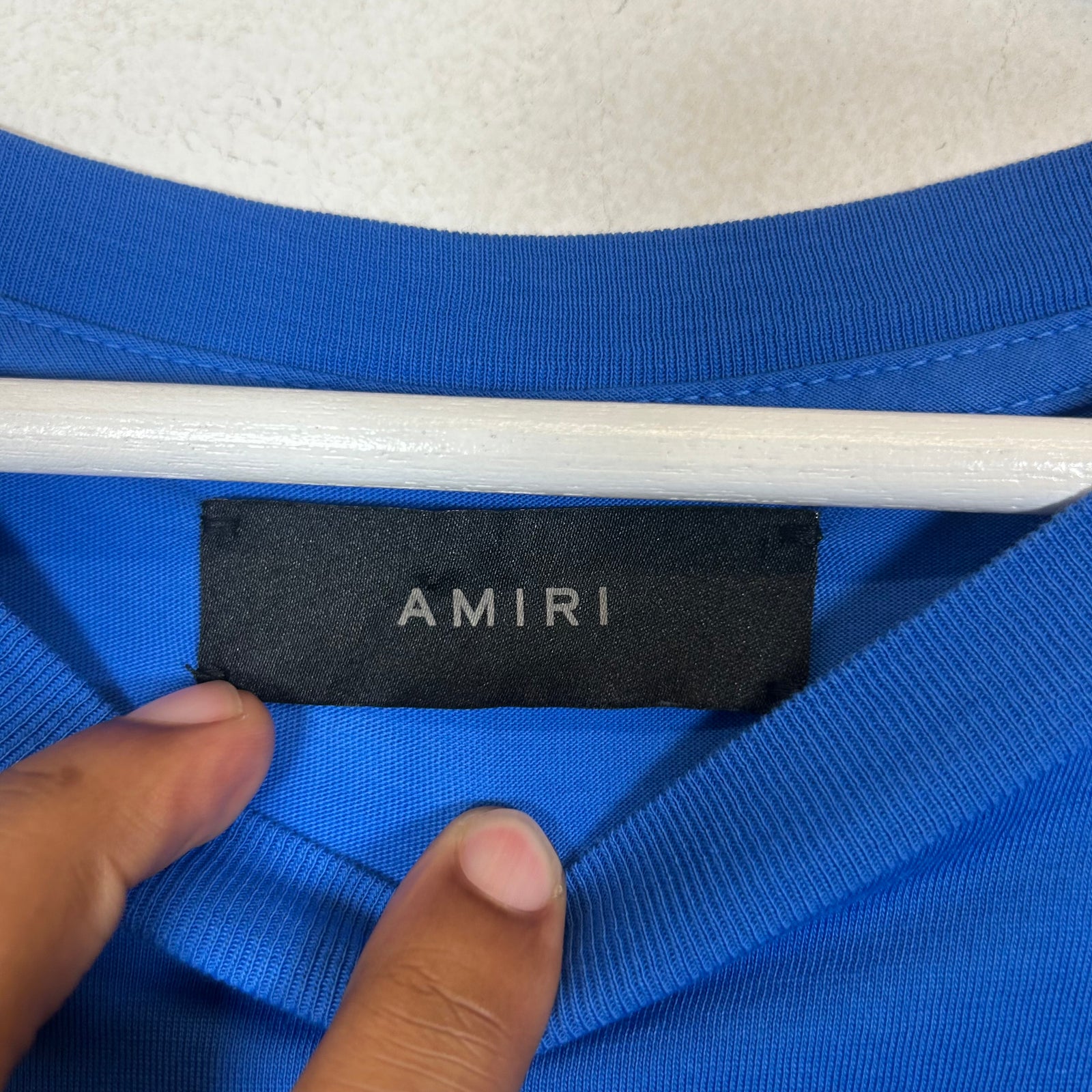 Amiri Blue/White Logo T-Shirt Size XXL