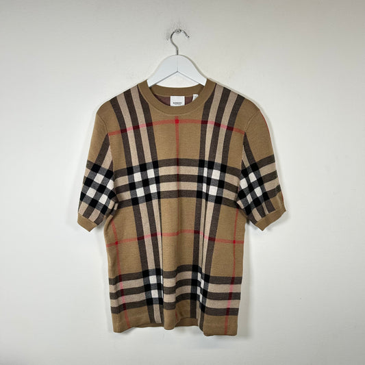 Burberry Check Silk Wool Shirt Size S