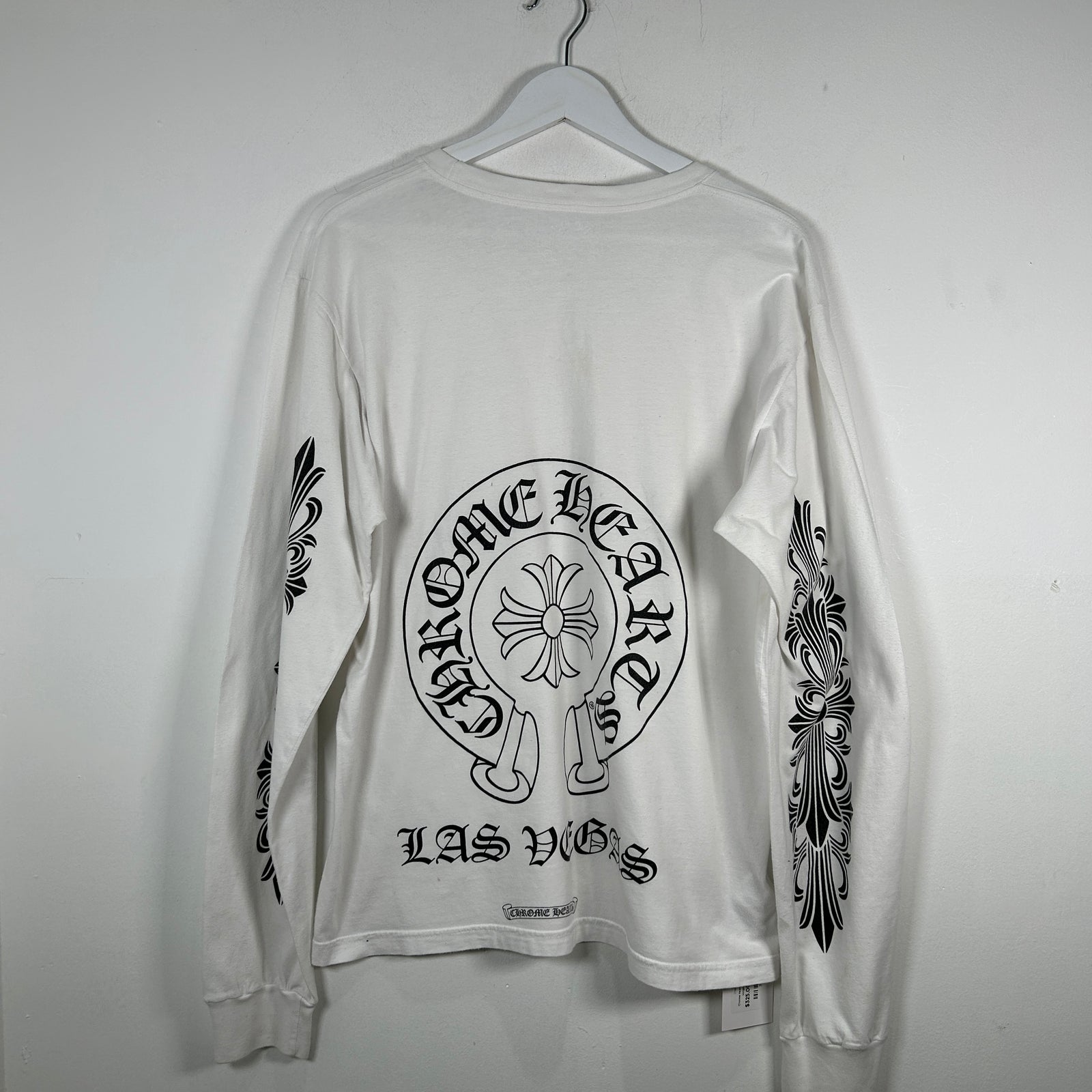 Chrome Hearts White Las Vegas Horseshoe Longsleeve Shirt Size L