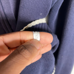 Saint Laurent Vintage YSL Logo Knit Zip-Up Cardigan
