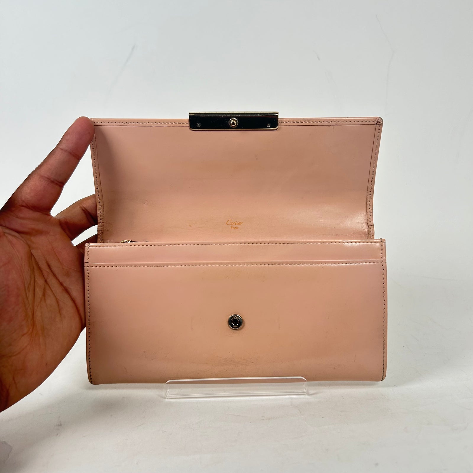 Cartier Pink Leather Long Wallet