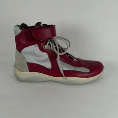Prada America's Cup Burgundy Sneakers Size 9.5