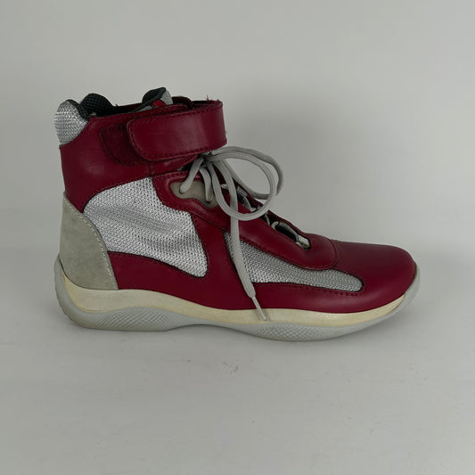 Prada America's Cup Burgundy Sneakers Size 9.5