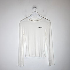 Miu Miu Ribbed Knit Longsleeve Shirt Size L