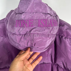 Stone Island Real Down Purple Jacket Size 3XL