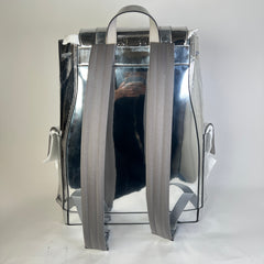 Gucci Silver Mirror Effect GG Large Backpack