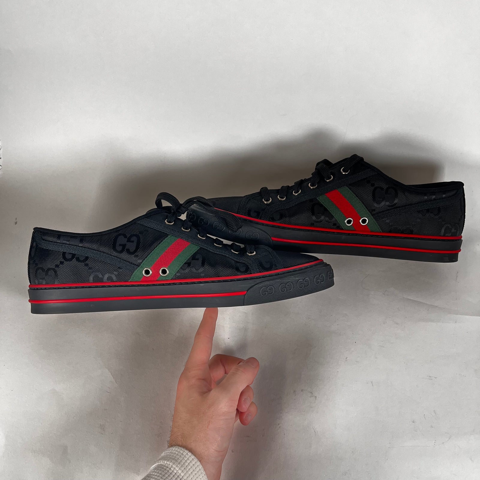 Gucci Black GG Tennis 1977 Sneaker Size 11