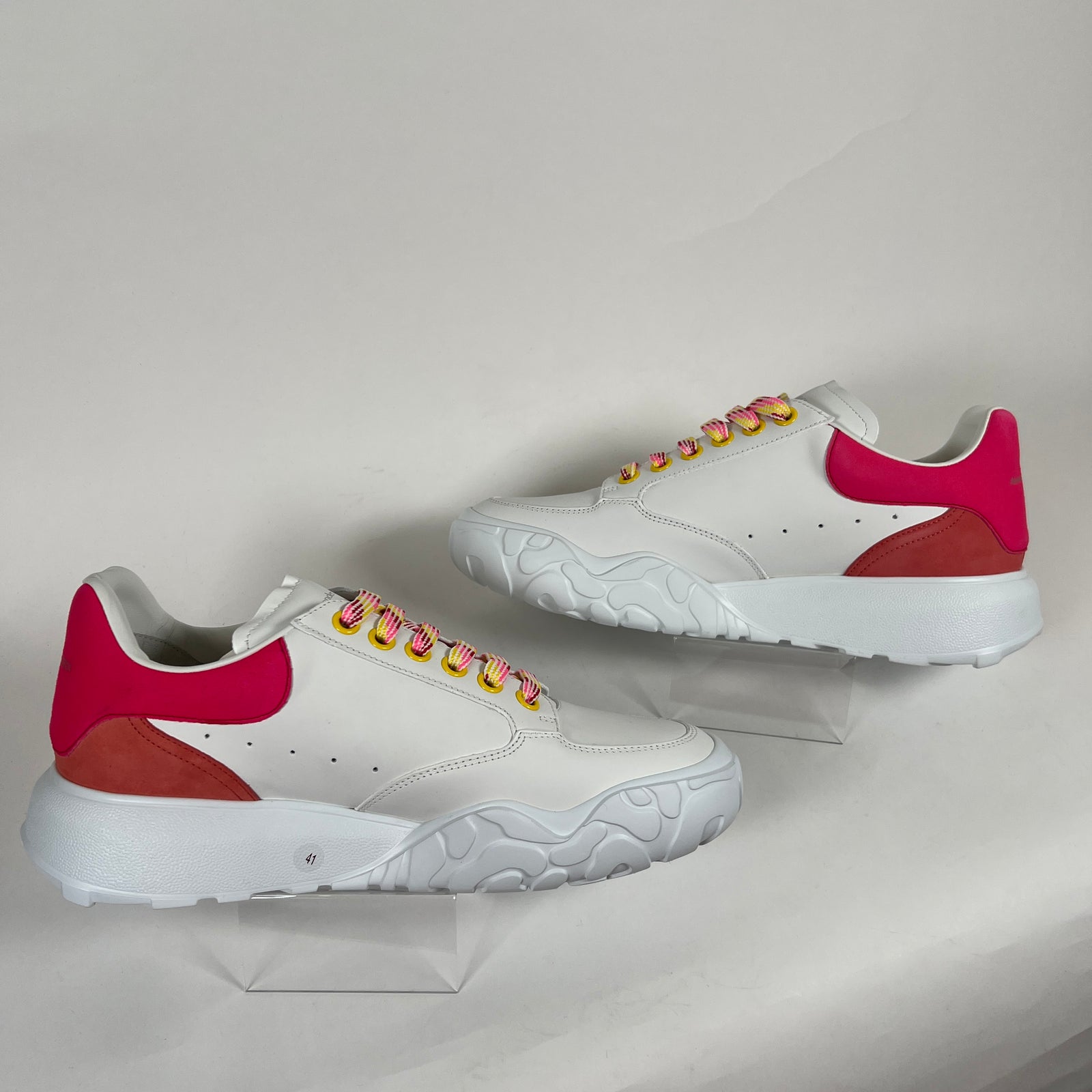 Alexander Mcqueen New Court Sneaker W/Pink Size 41