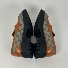 Gucci Harold Horsebit Canvas Printed Loafer Size 40
