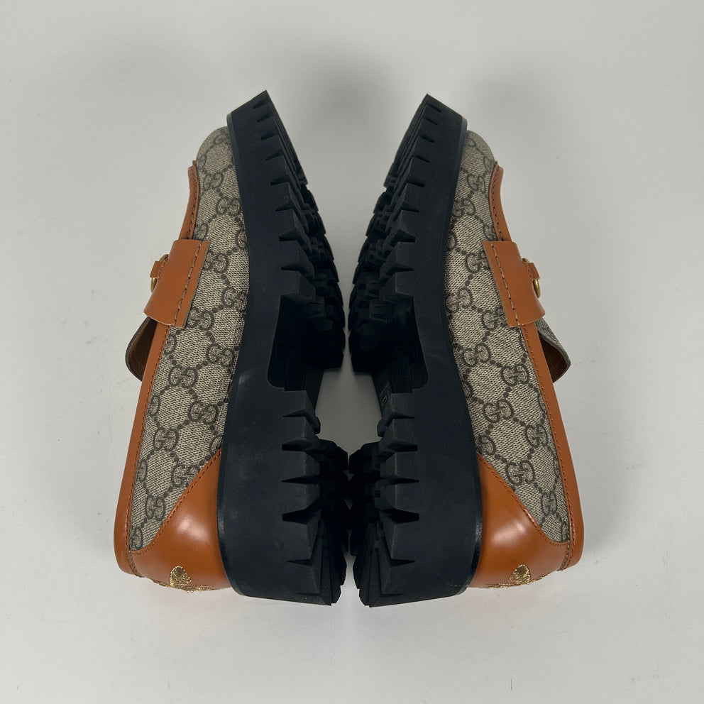 Gucci Harold Horsebit Canvas Printed Loafer Size 40