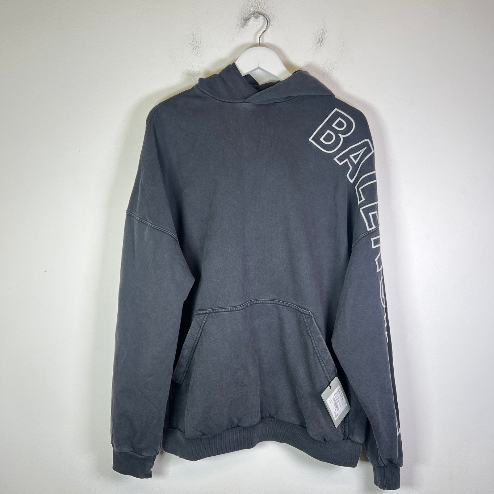 Balenciaga Outline Spell-Out Embroidered Hoodie