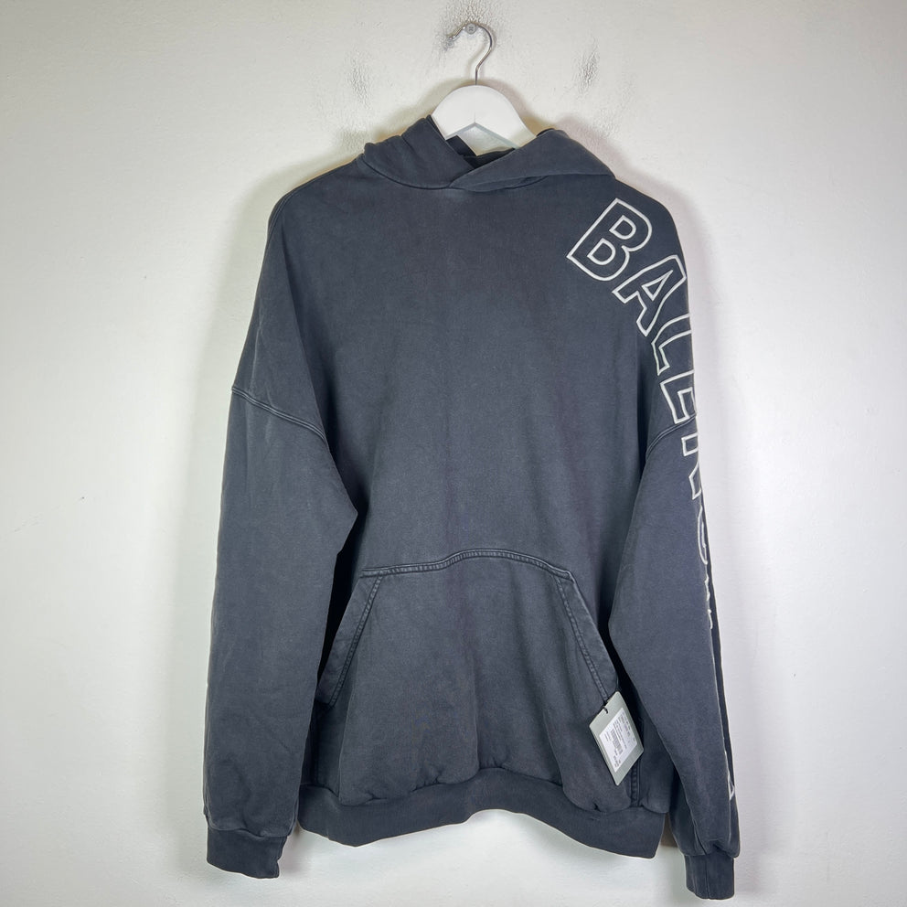 Balenciaga Outline Spell-Out Embroidered Hoodie
