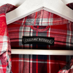Chrome Hearts Star Patch Red Plaid Flannel Size S
