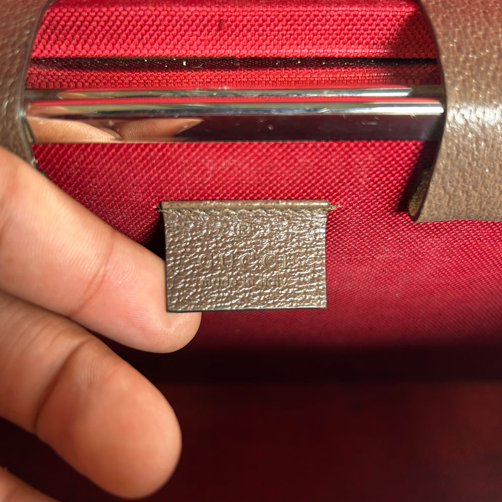 Gucci Bamboo GG Supreme Globe-Trotter Vanity Case