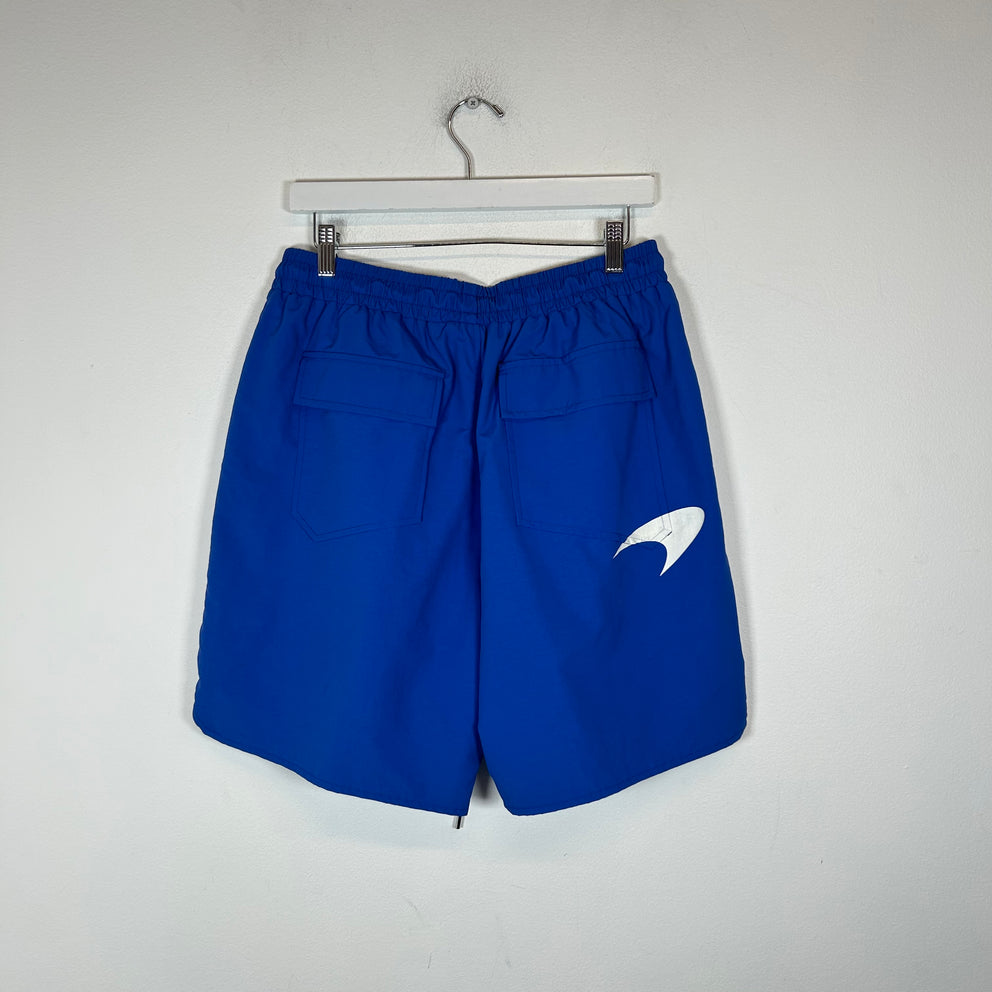 Rhude Blue Logo Nylon Shorts Size XXL