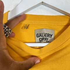 Gallery Dept Yellow Upside Down Logo T-Shirt Size L