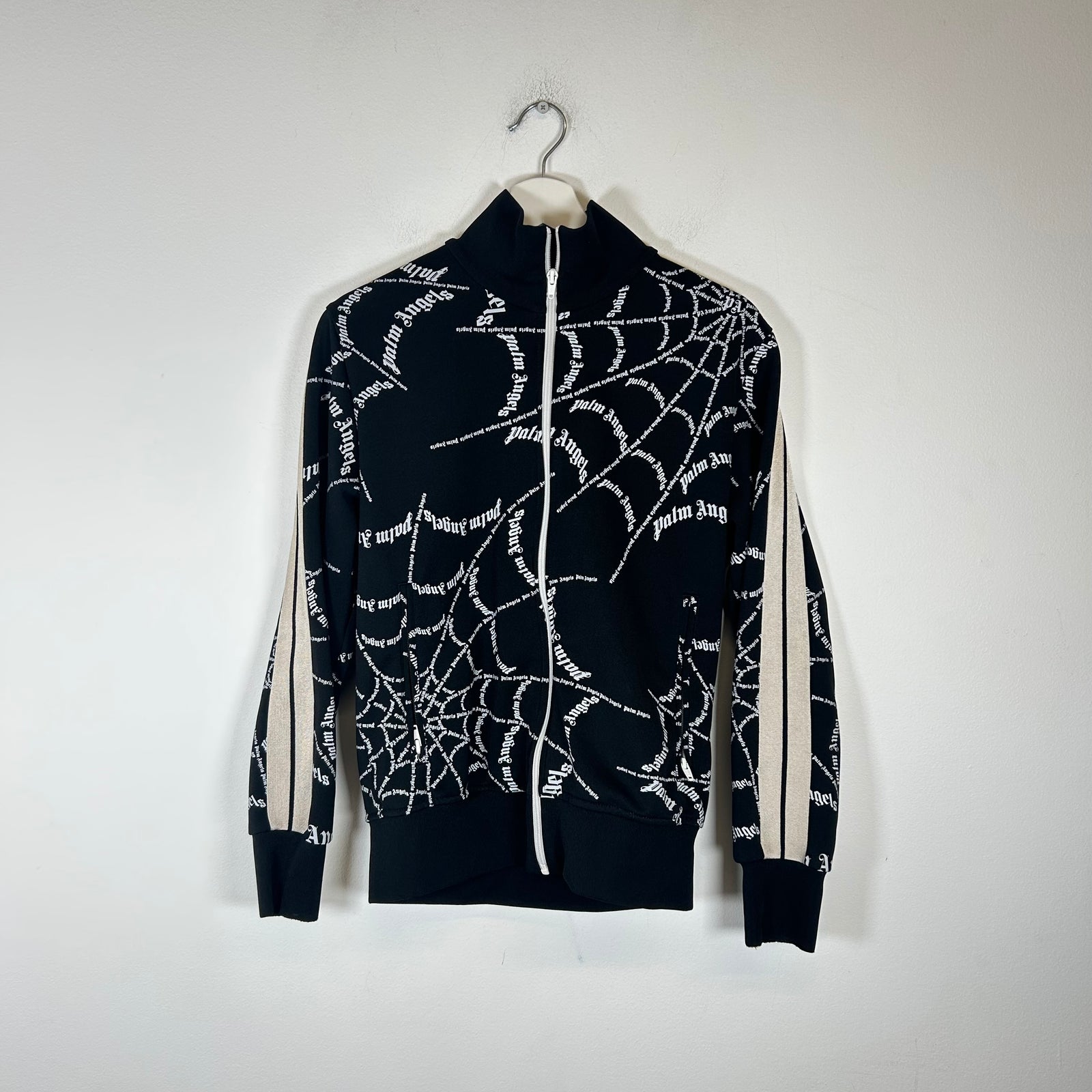 Palm Angels Black Spiderweb Track Jacket Size M