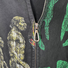 Vertabrae Montage Black Zip Up Hoodie Size L