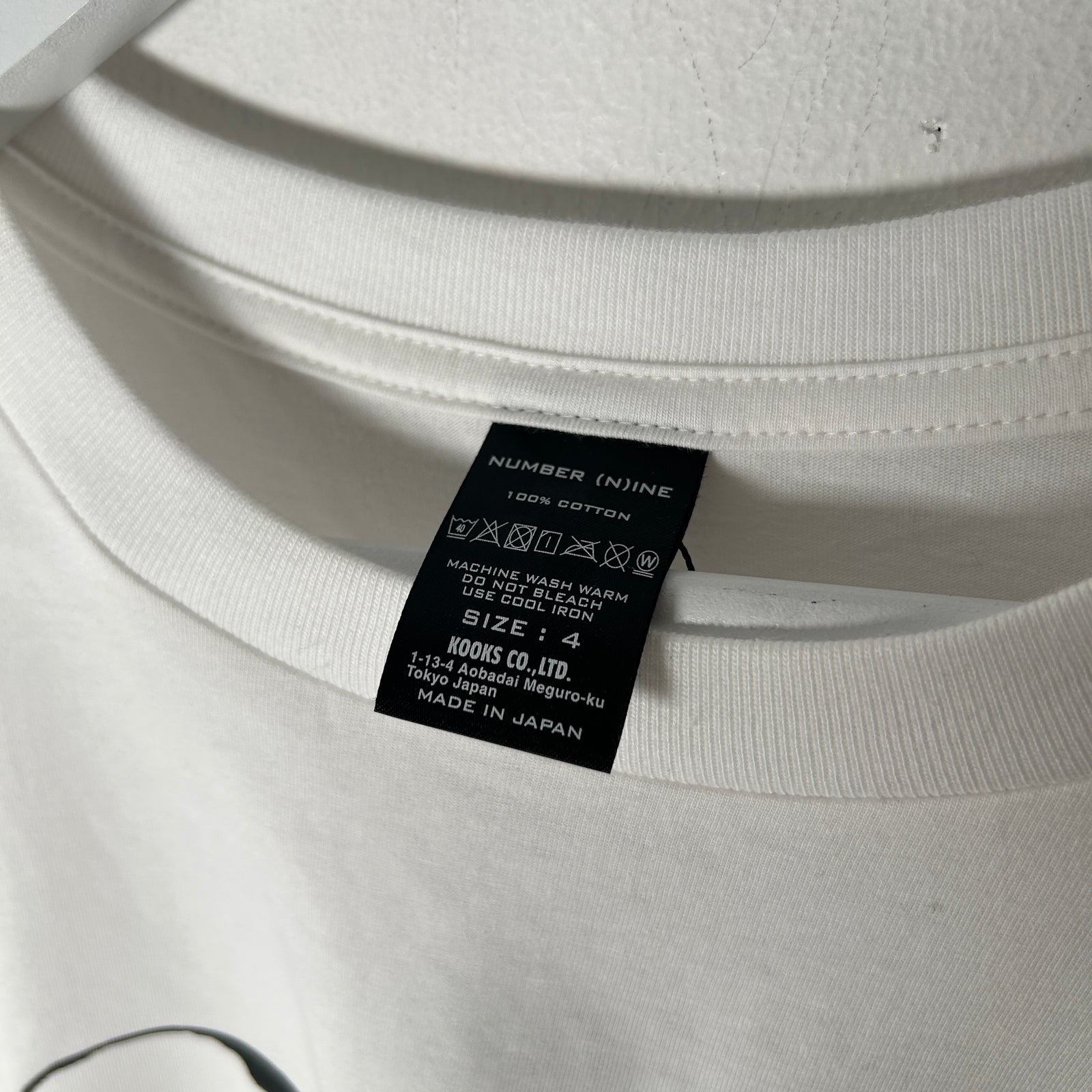 Number (N)ine White Double Skull T-Shirt Size 4