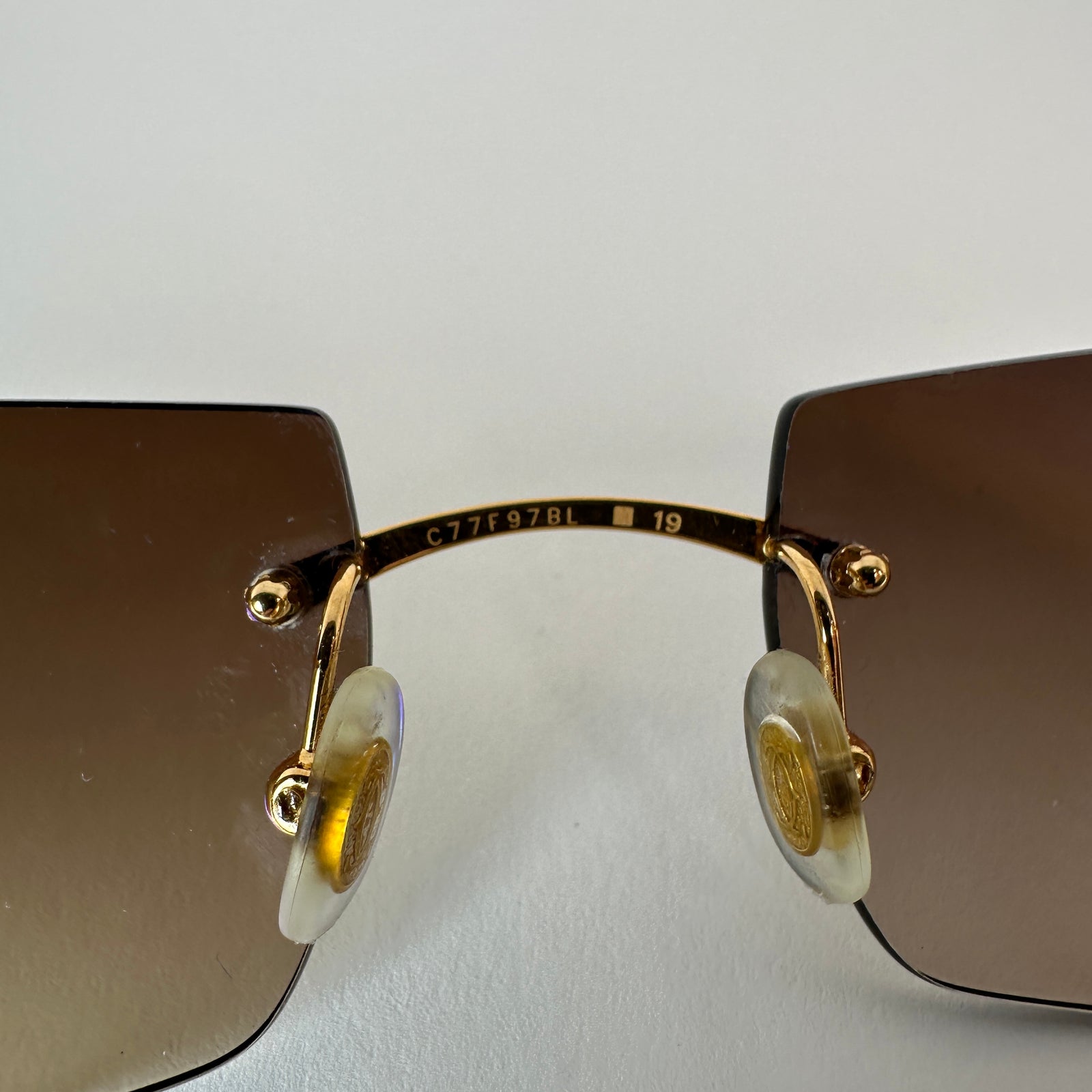 Cartier C Decor Ombre Lense Wire Frame Sunglasses