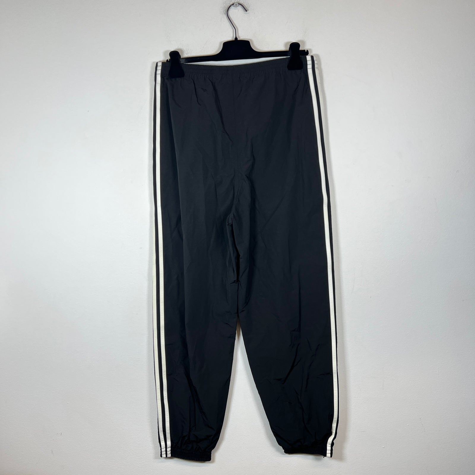 Balenciaga x Adidas Black Striped Nylon Track Pants Size 30