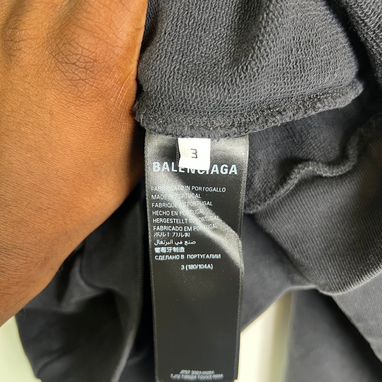 Balenciaga Outline Spell-Out Embroidered Hoodie