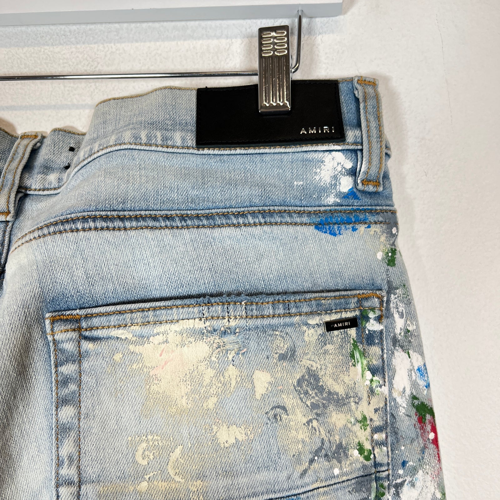 Amiri Lightwash Paint Splatter Jeans Size 36