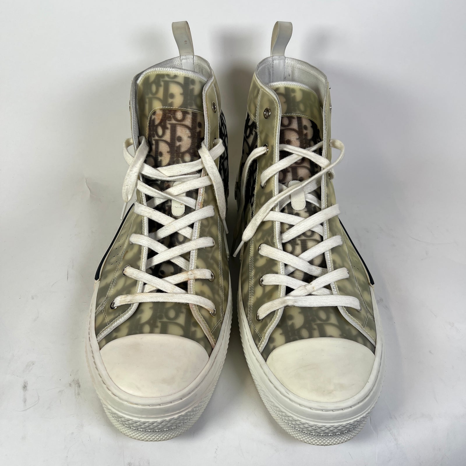 Dior B23 Black/White Oblique High-Top Sneaker Size 51