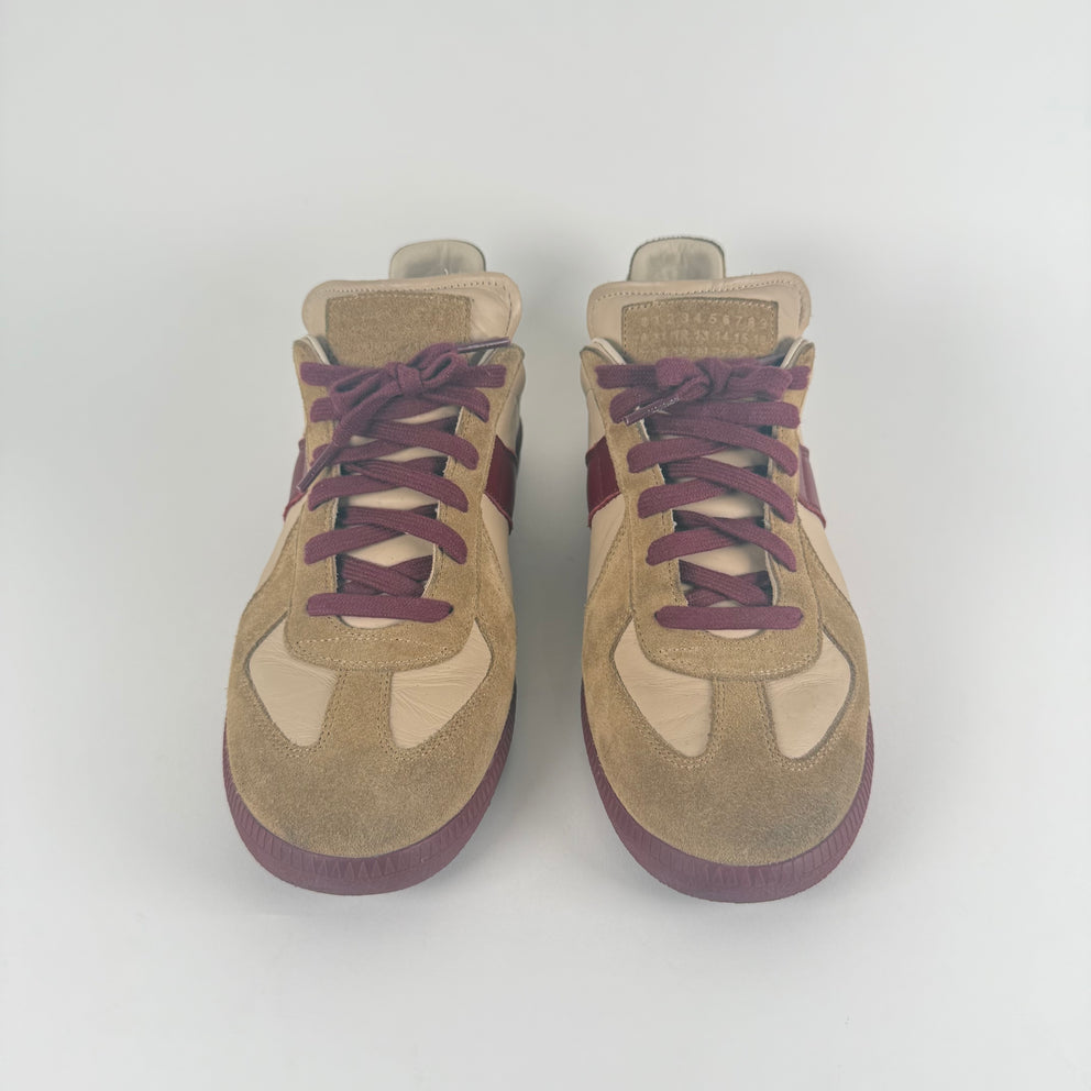 Maison Margiela Cream/Red Gat Trainer Size 9