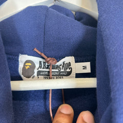 Bape Navy Ape Head Hoodie Size M