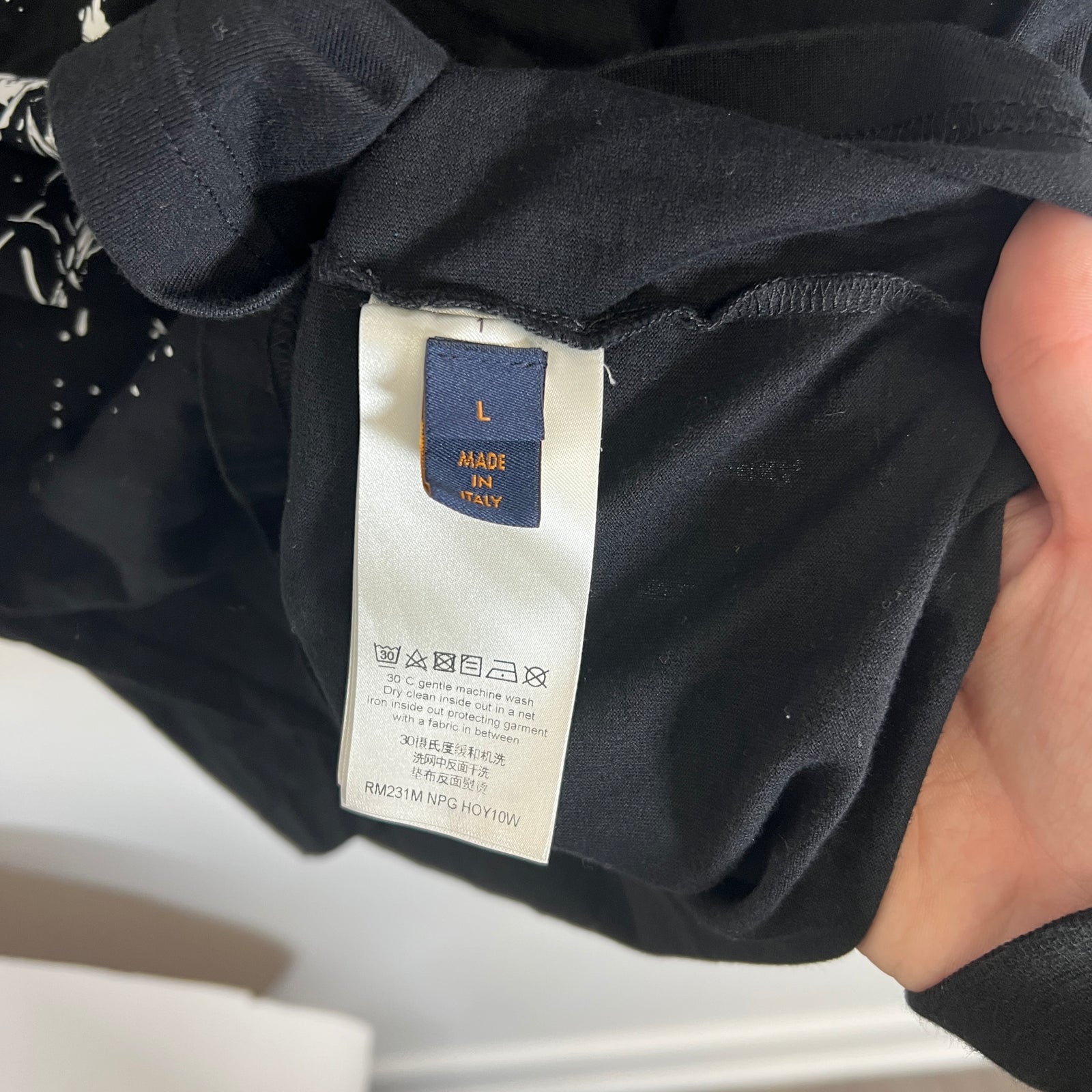 Louis Vuitton Band Graphic Black T-Shirt Size L